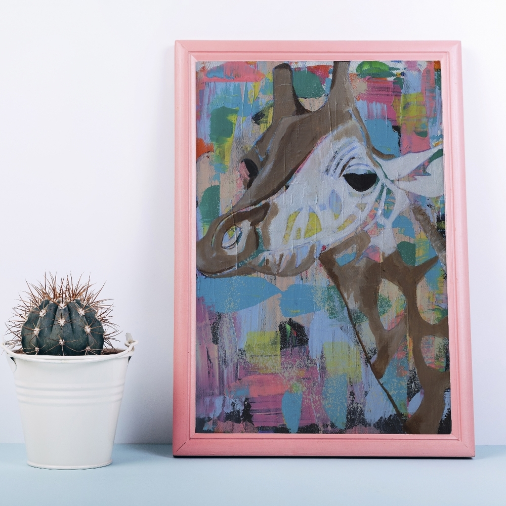 GIRAFFE PRINT, WALL DECOR, GIRAFFE POSTER